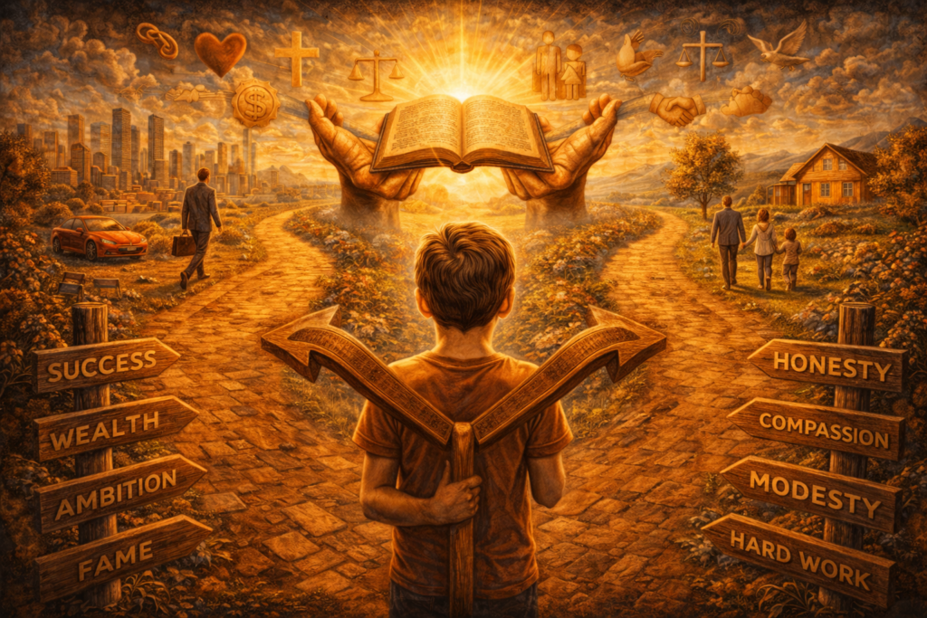 Ilustração simbólica representando a influência da cultura e dos valores sociais na construção das trajetórias individuais.
