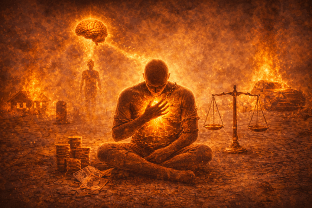 Ilustração simbólica representando o processo de expansão da consciência e compreensão pessoal.